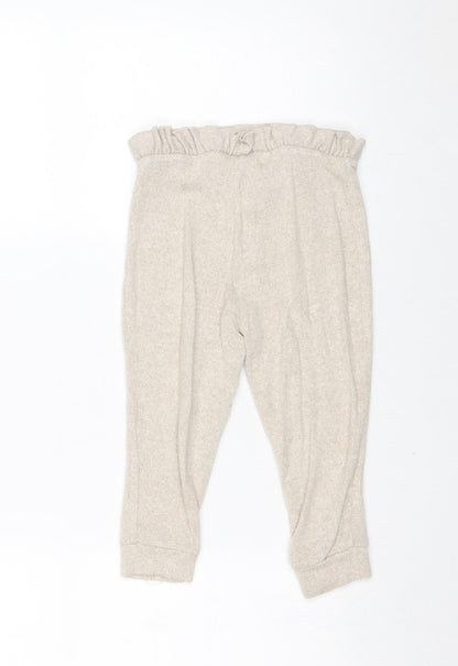 Disney Girls Beige Viscose Jogger Leggings Size 18-24 Months Pullover