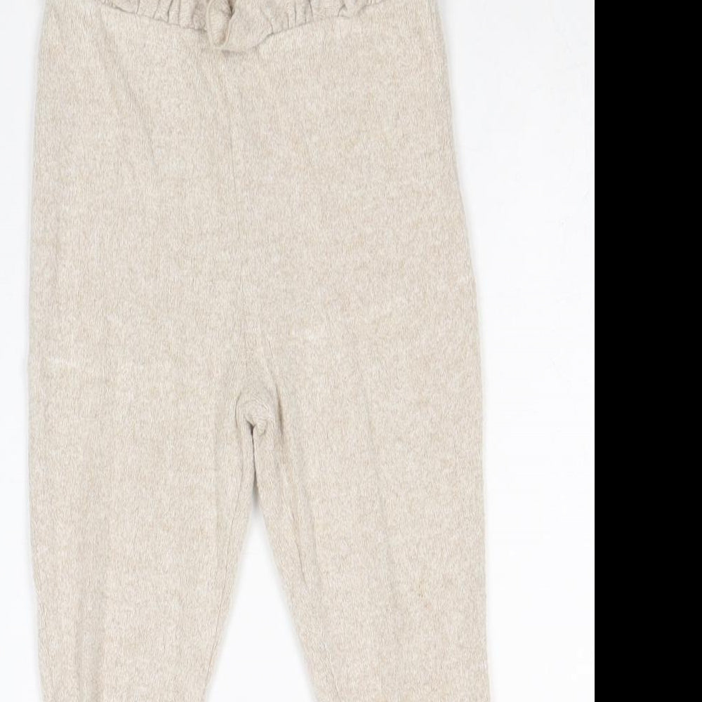 Disney Girls Beige Viscose Jogger Leggings Size 18-24 Months Pullover