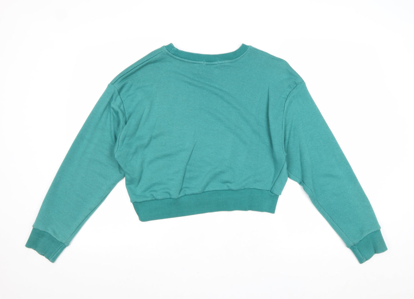 Womens UK Size S Boohoo Green Pullover Sweatshirt