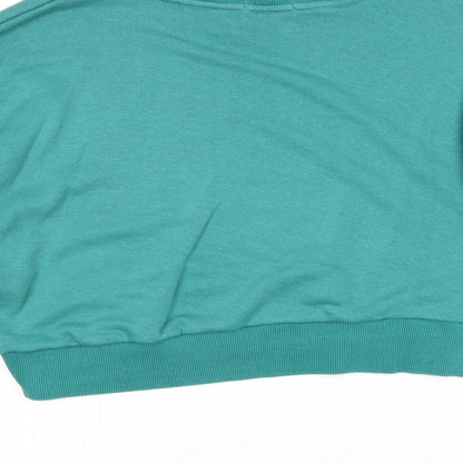 Womens UK Size S Boohoo Green Pullover Sweatshirt