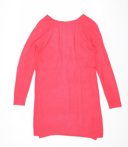 TU Womens Pink Round Neck Acrylic Pullover Jumper Size 8