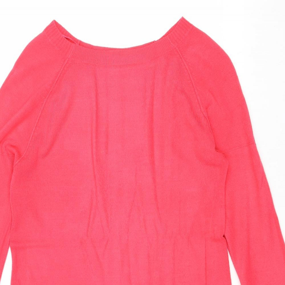 TU Womens Pink Round Neck Acrylic Pullover Jumper Size 8