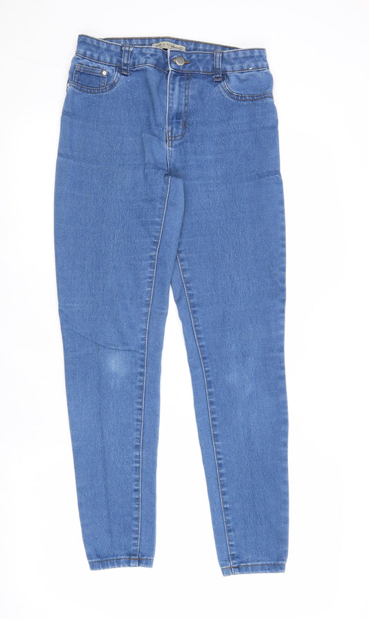 Denim & Co. Womens Blue Cotton Skinny Jeans Size 10 Regular Zip