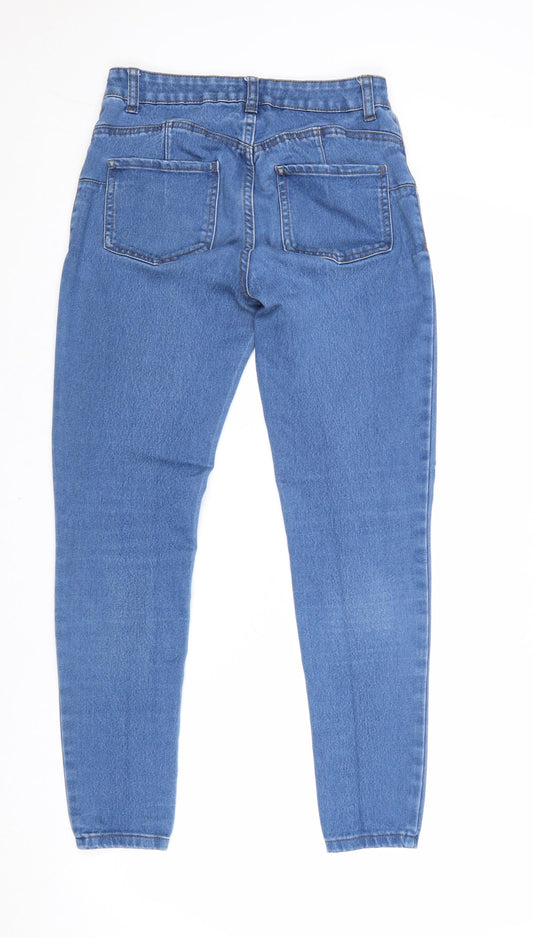 Denim & Co. Womens Blue Cotton Skinny Jeans Size 10 Regular Zip