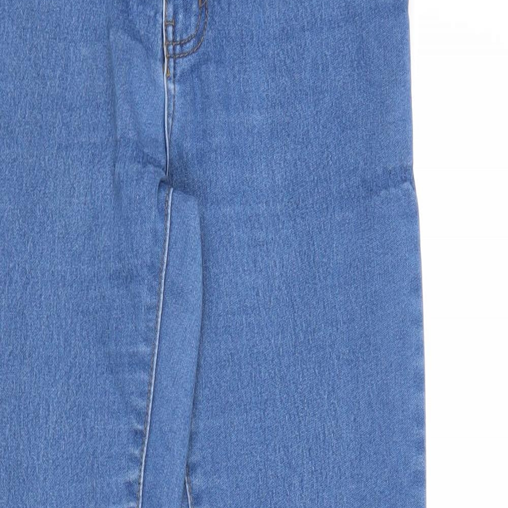 Denim & Co. Womens Blue Cotton Skinny Jeans Size 10 Regular Zip