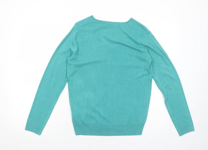 Womens UK Size 10 Marks and Spencer Green Pullover Jumper