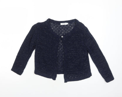 formula Womens Blue Boat Neck Cotton Cardigan Jumper Size 12