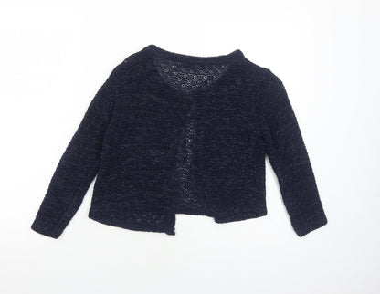 formula Womens Blue Boat Neck Cotton Cardigan Jumper Size 12