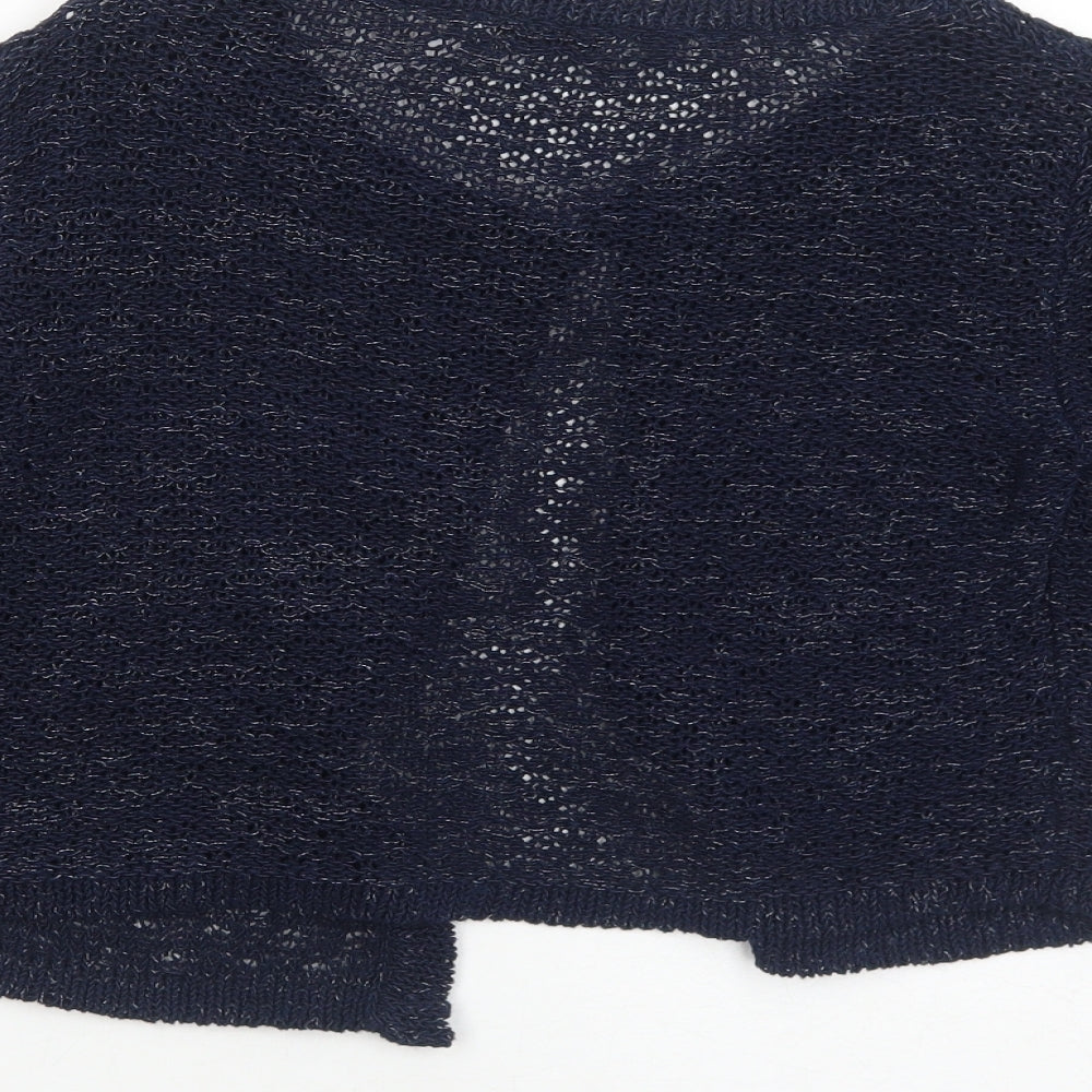formula Womens Blue Boat Neck Cotton Cardigan Jumper Size 12