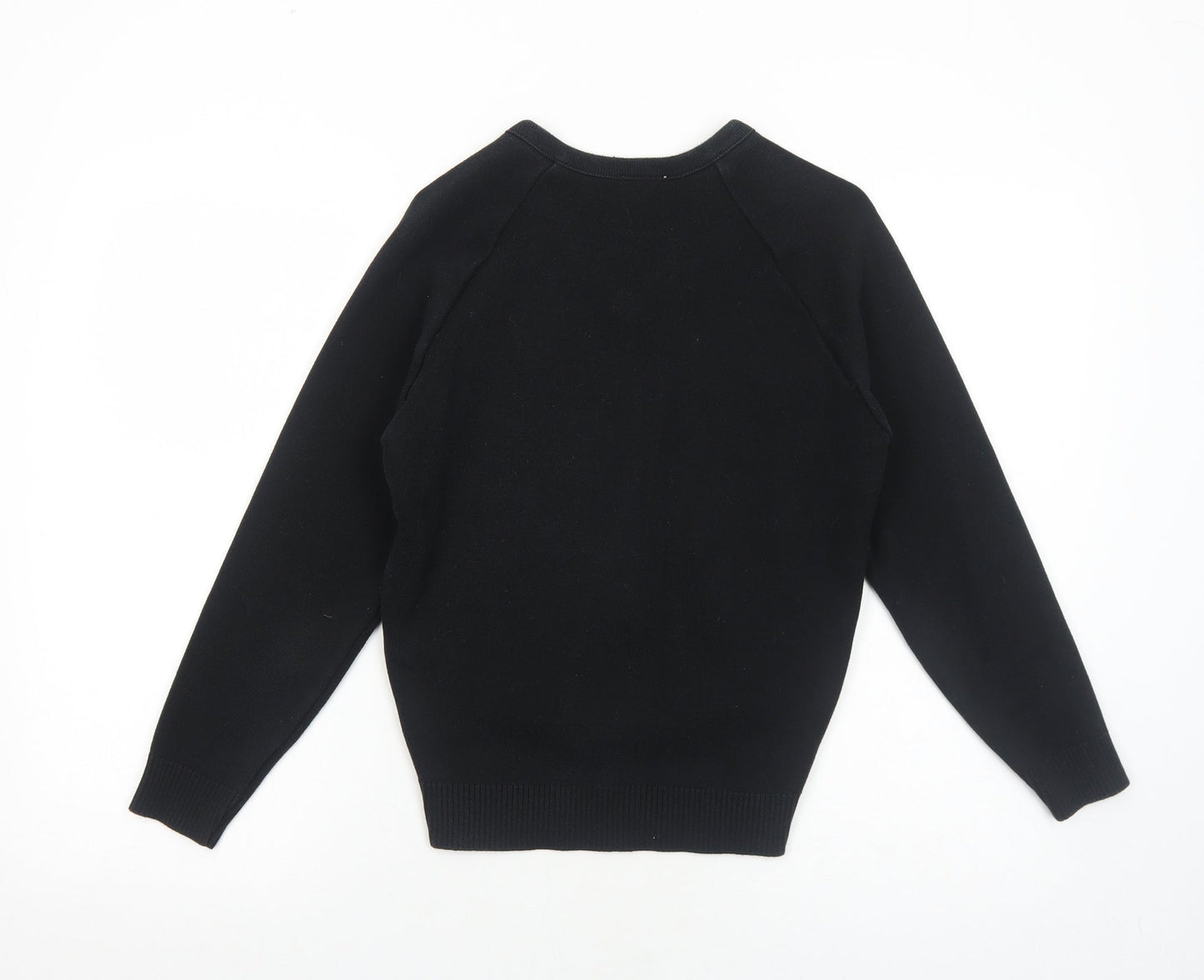 Bonner Womens Black V-Neck Acrylic Pullover Jumper Size 6