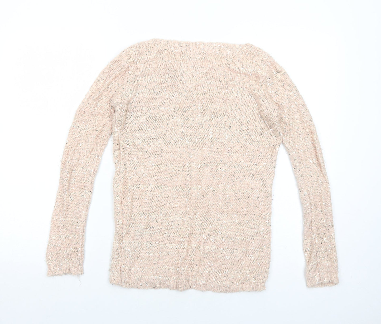 Atmosphere Womens Pink Boat Neck Acrylic Pullover Jumper Size 10