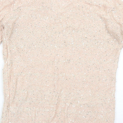 Atmosphere Womens Pink Boat Neck Acrylic Pullover Jumper Size 10