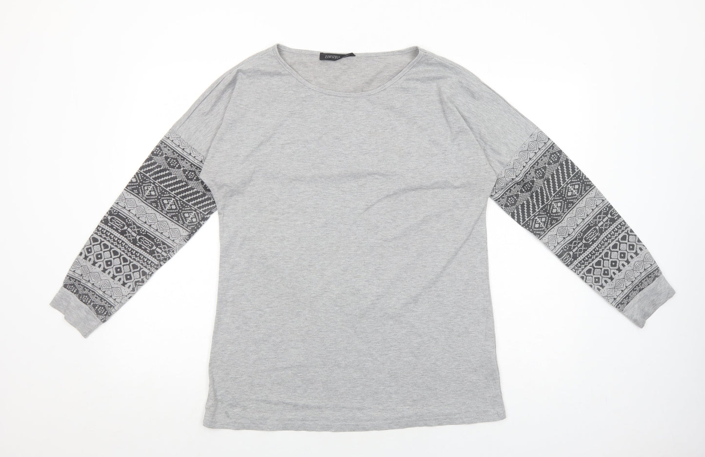 Womens UK Size M Zanzea Grey Basic T-Shirt
