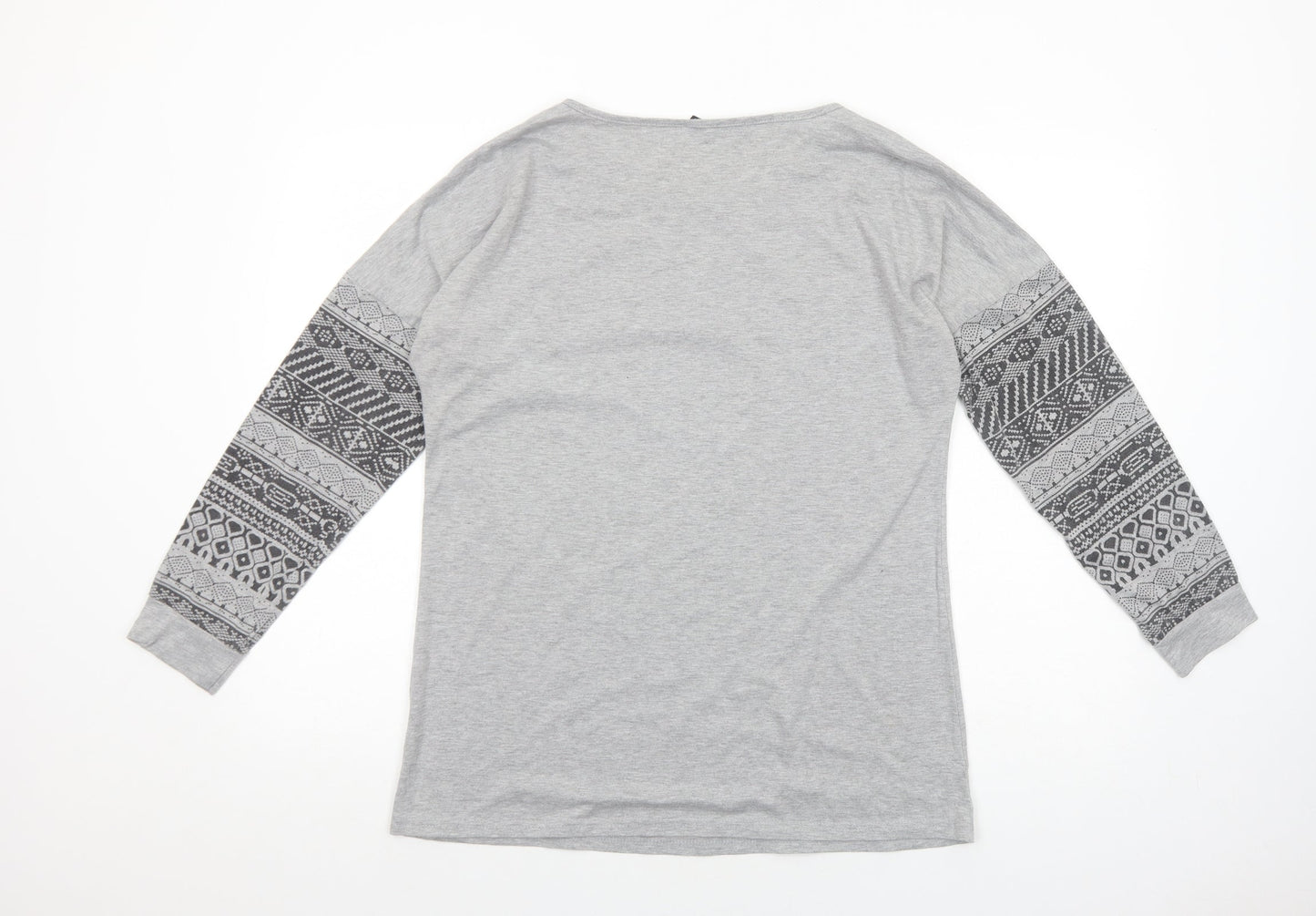 Womens UK Size M Zanzea Grey Basic T-Shirt