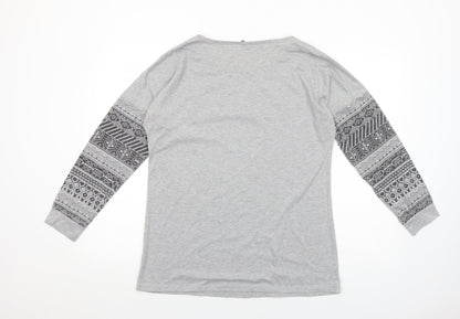 Womens UK Size M Zanzea Grey Basic T-Shirt