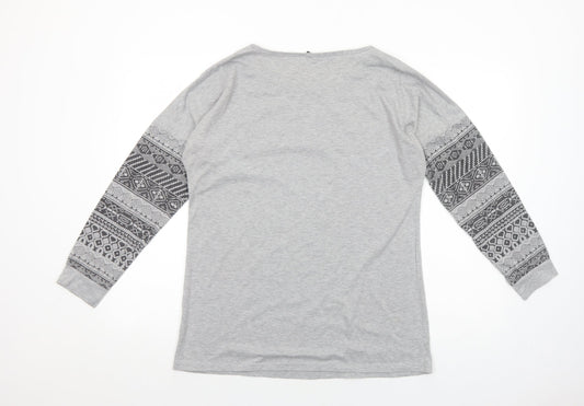 Womens UK Size M Zanzea Grey Basic T-Shirt