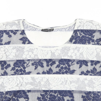 Womens UK Size 8 Atmosphere Blue Basic Blouse