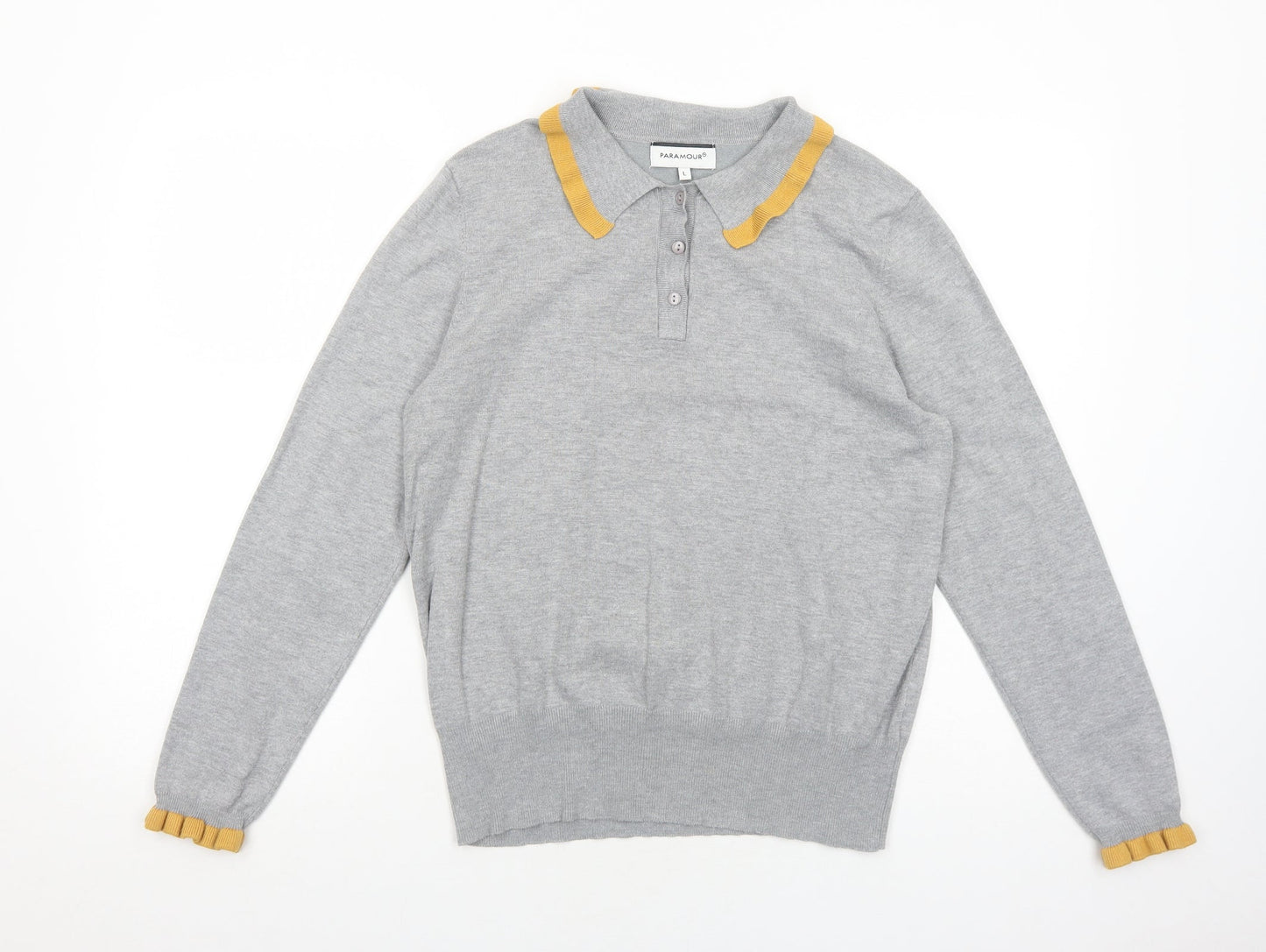 Womens UK Size L Paramour Grey Pullover Jumper