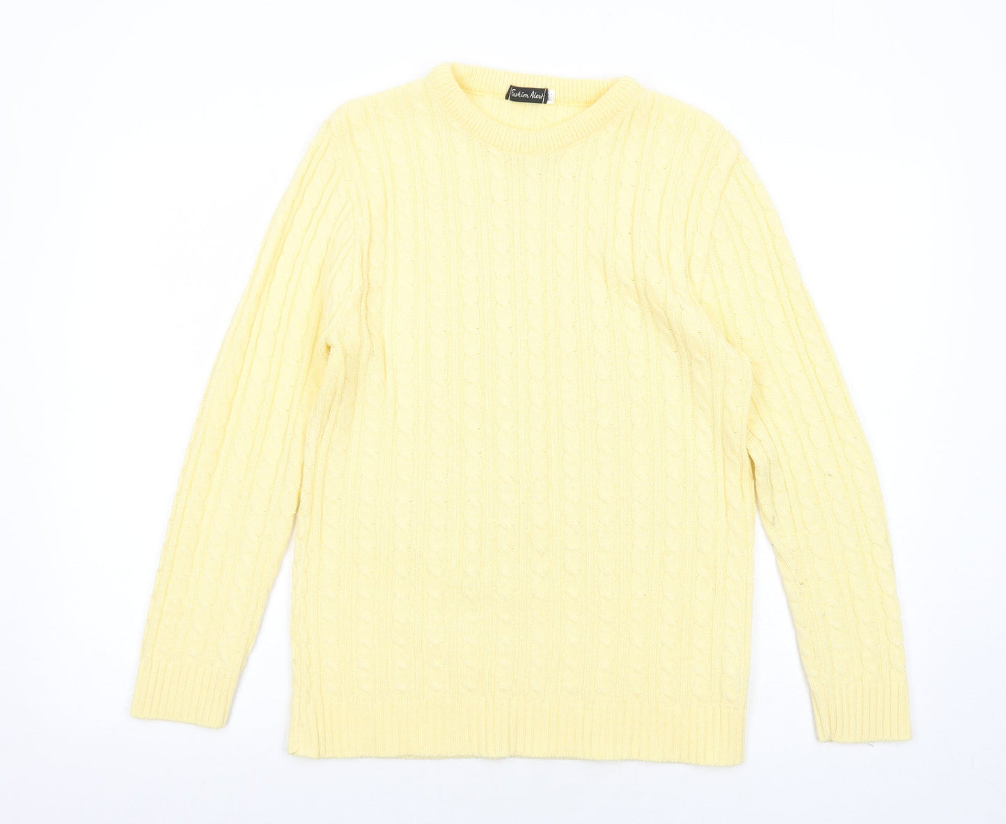 Womens UK Size M Fashion Alert Yellow Pullover Jumper