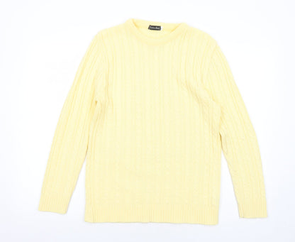 Womens UK Size M Fashion Alert Yellow Pullover Jumper