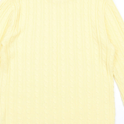 Womens UK Size M Fashion Alert Yellow Pullover Jumper