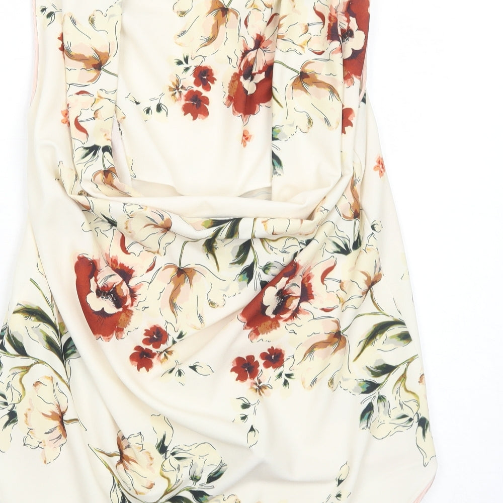 Womens UK Size XS Zara Ivory Basic Tank