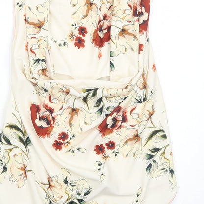 Womens UK Size XS Zara Ivory Basic Tank