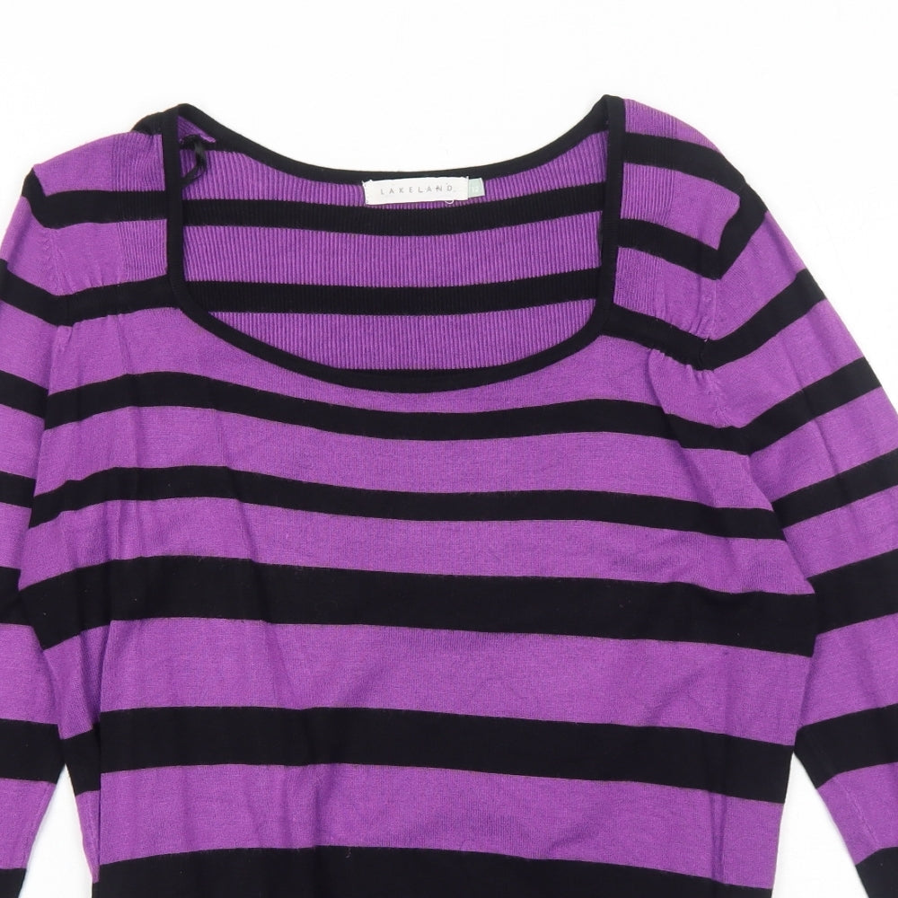 Womens UK Size 12 Lakeland Purple Pullover Jumper