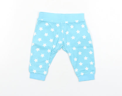 Matalan Boys Blue Cotton Jogger Jeans Size 3-6 Months Pullover - Star Pattern