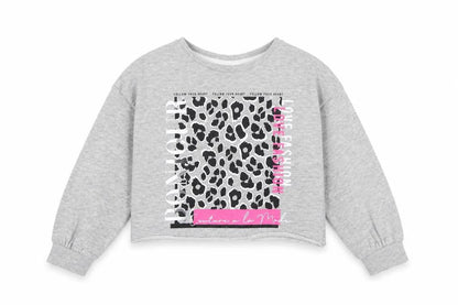 Matalan Girls Grey Cotton Pullover Sweatshirt Size 7 Years Pullover - Bonjour