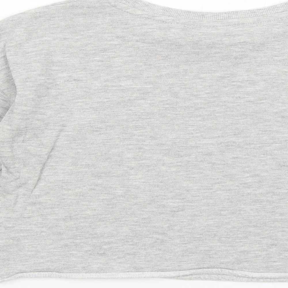 Matalan Girls Grey Cotton Pullover Sweatshirt Size 7 Years Pullover - Bonjour