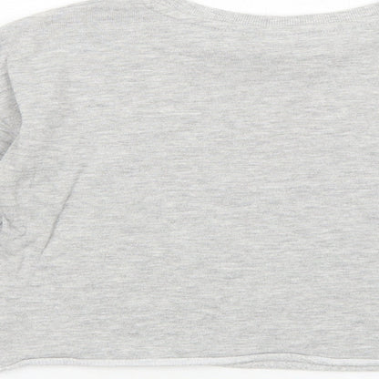 Matalan Girls Grey Cotton Pullover Sweatshirt Size 7 Years Pullover - Bonjour