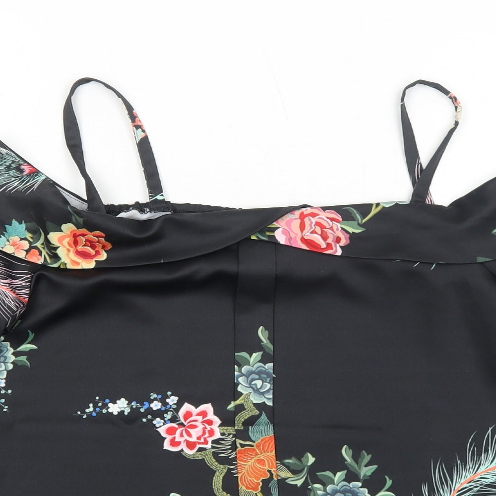 Womens UK Size 8 River Island Black Basic Blouse
