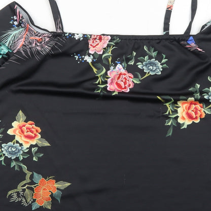 Womens UK Size 8 River Island Black Basic Blouse