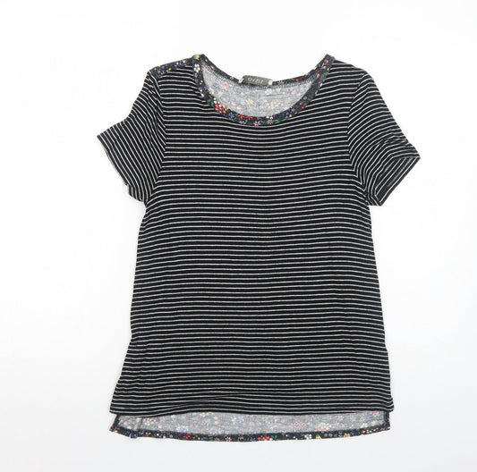 Womens UK Size S Oasis Black Basic T-Shirt