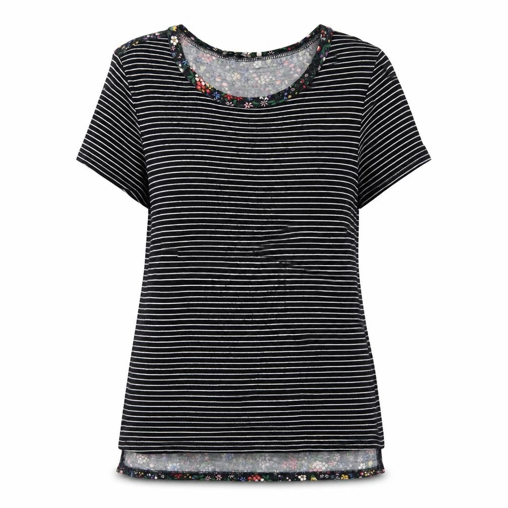 Womens UK Size S Oasis Black Basic T-Shirt