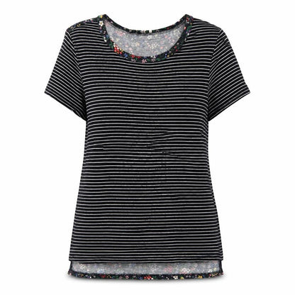 Womens UK Size S Oasis Black Basic T-Shirt