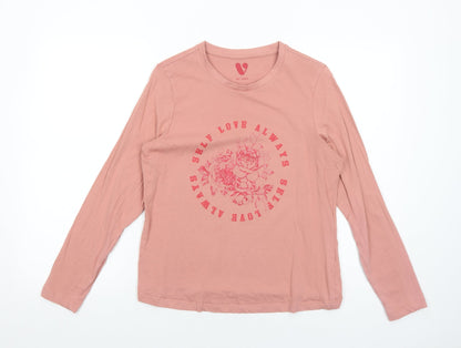 Womens UK Size 12 Very Pink Basic T-Shirt