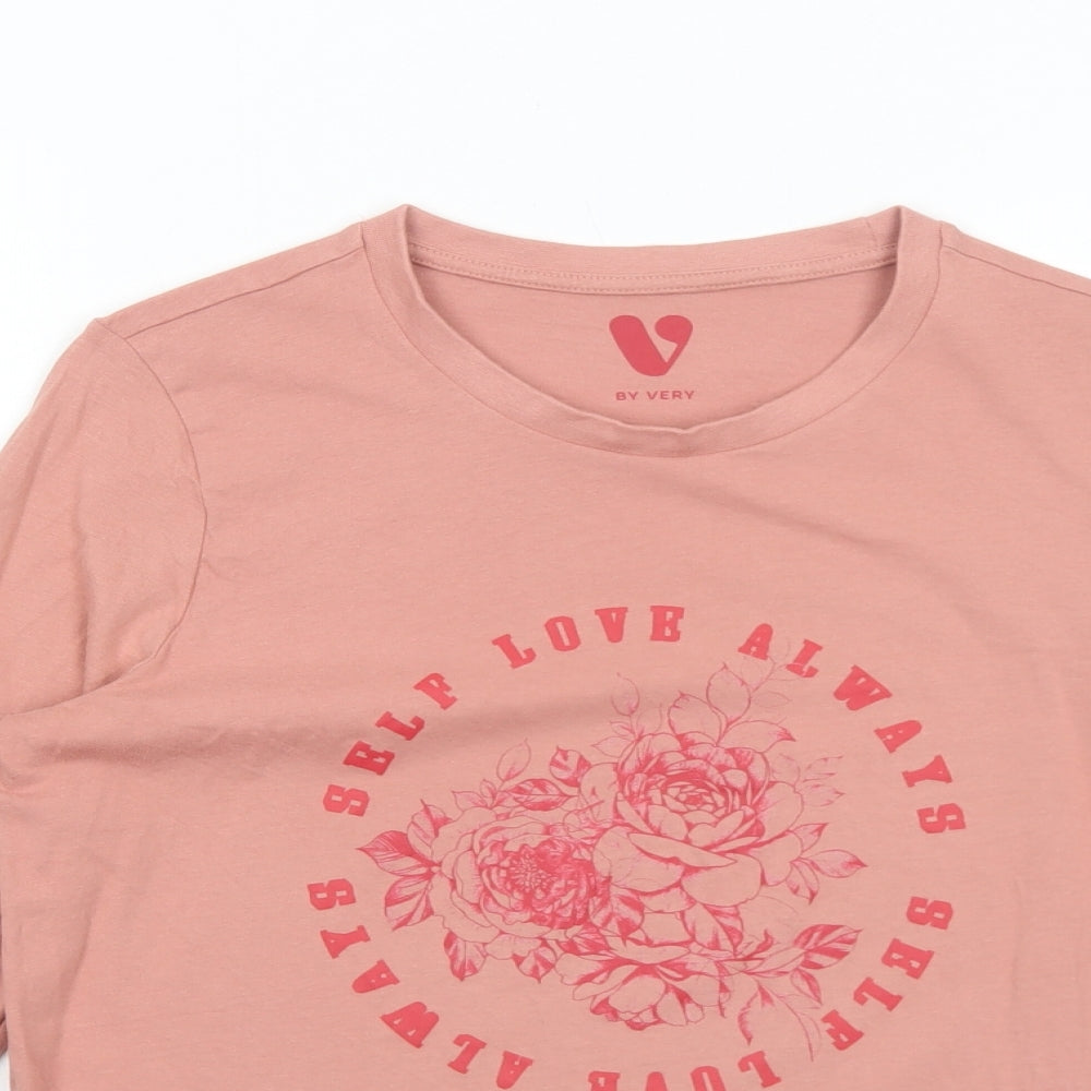 Womens UK Size 12 Very Pink Basic T-Shirt