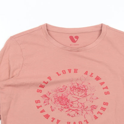 Womens UK Size 12 Very Pink Basic T-Shirt