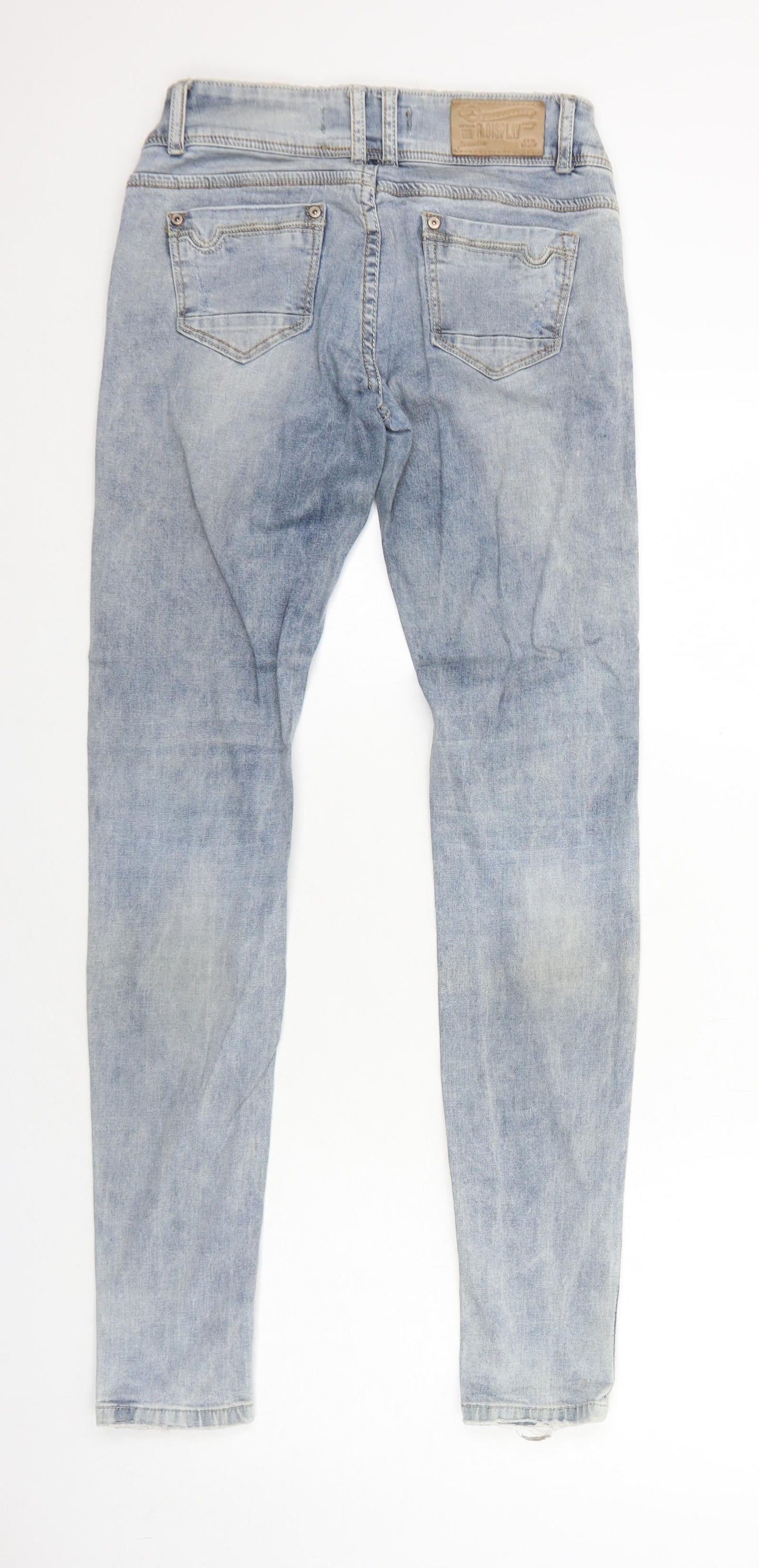 R.Display Womens Blue Cotton Skinny Jeans Size 8 Regular Zip