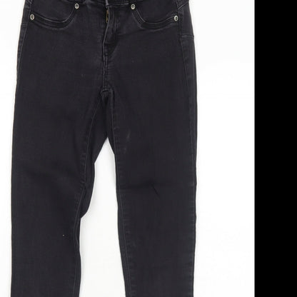 Evermore Womens Black Cotton Skinny Jeans Size 6 Regular Zip