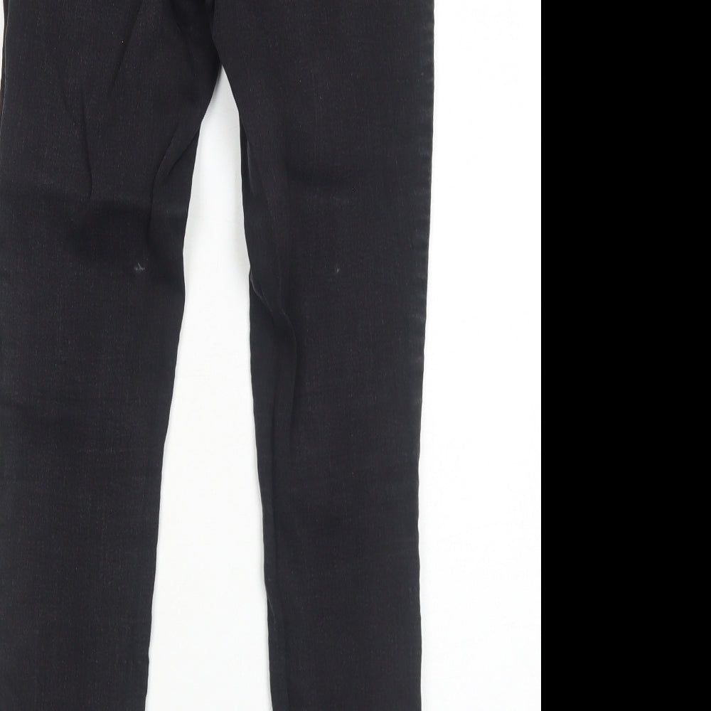 Evermore Womens Black Cotton Skinny Jeans Size 6 Regular Zip