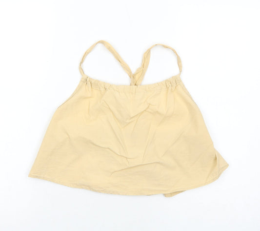 Womens UK Size 10 PRETTYLITTLETHING Beige Basic Tank