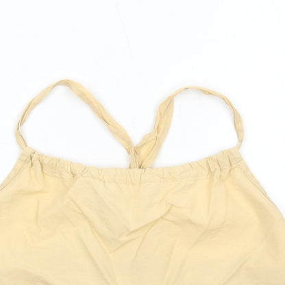 Womens UK Size 10 PRETTYLITTLETHING Beige Basic Tank