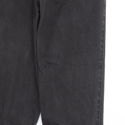 VERO MODA Womens Black Cotton Skinny Jeans Size 10 Regular Zip