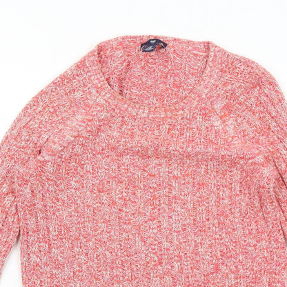 Gap Womens Pink Round Neck Cotton Pullover Jumper Size XS