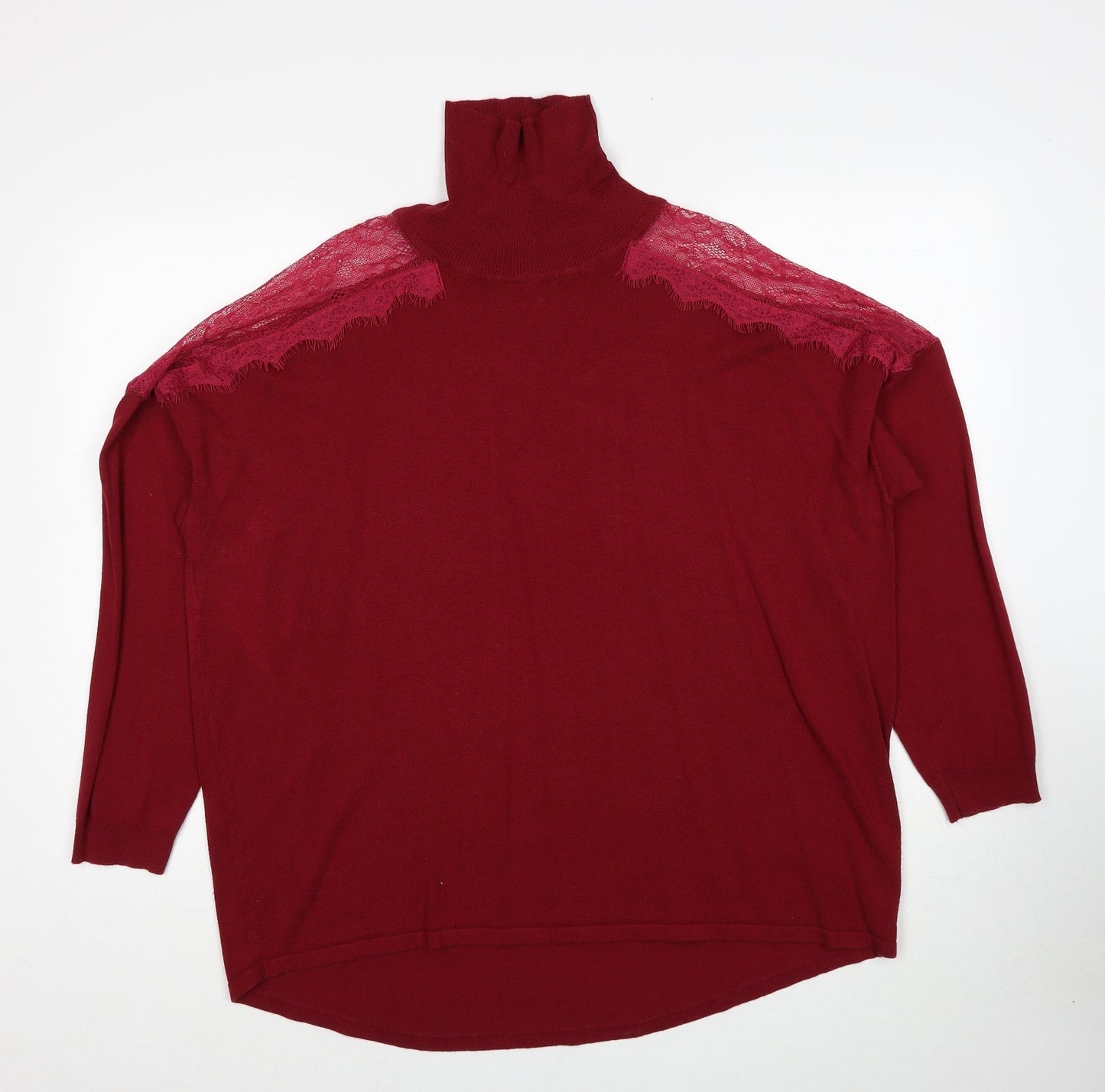 Womens UK Size 18 Very Red Pullover Jumper