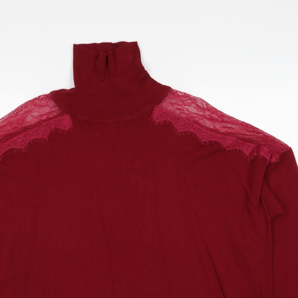Womens UK Size 18 Very Red Pullover Jumper