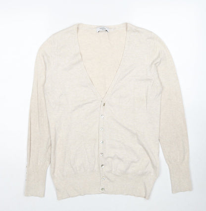 Womens UK Size L Yessica Beige Cardigan Jumper